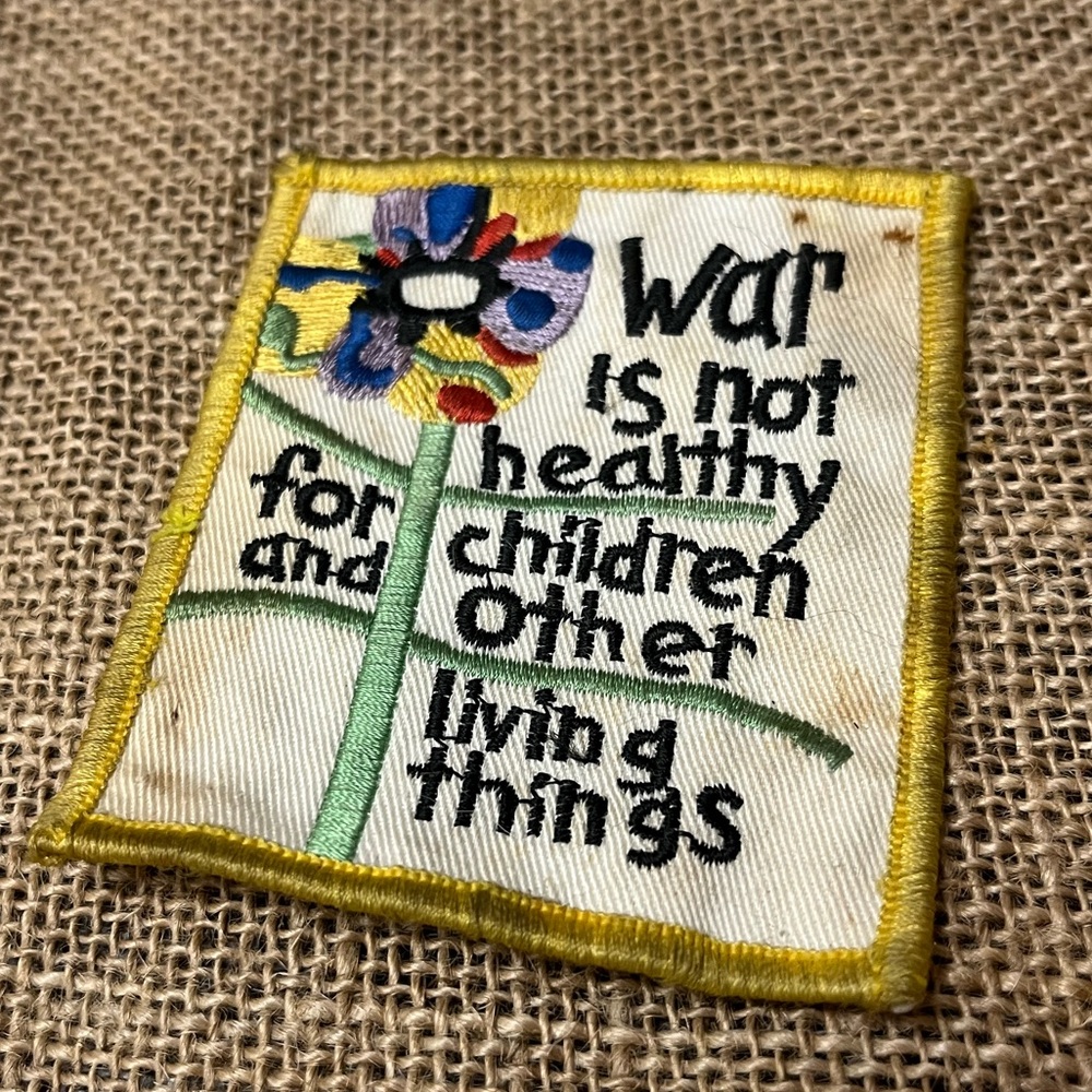 Embroidered Patch with Colorful Flower Design